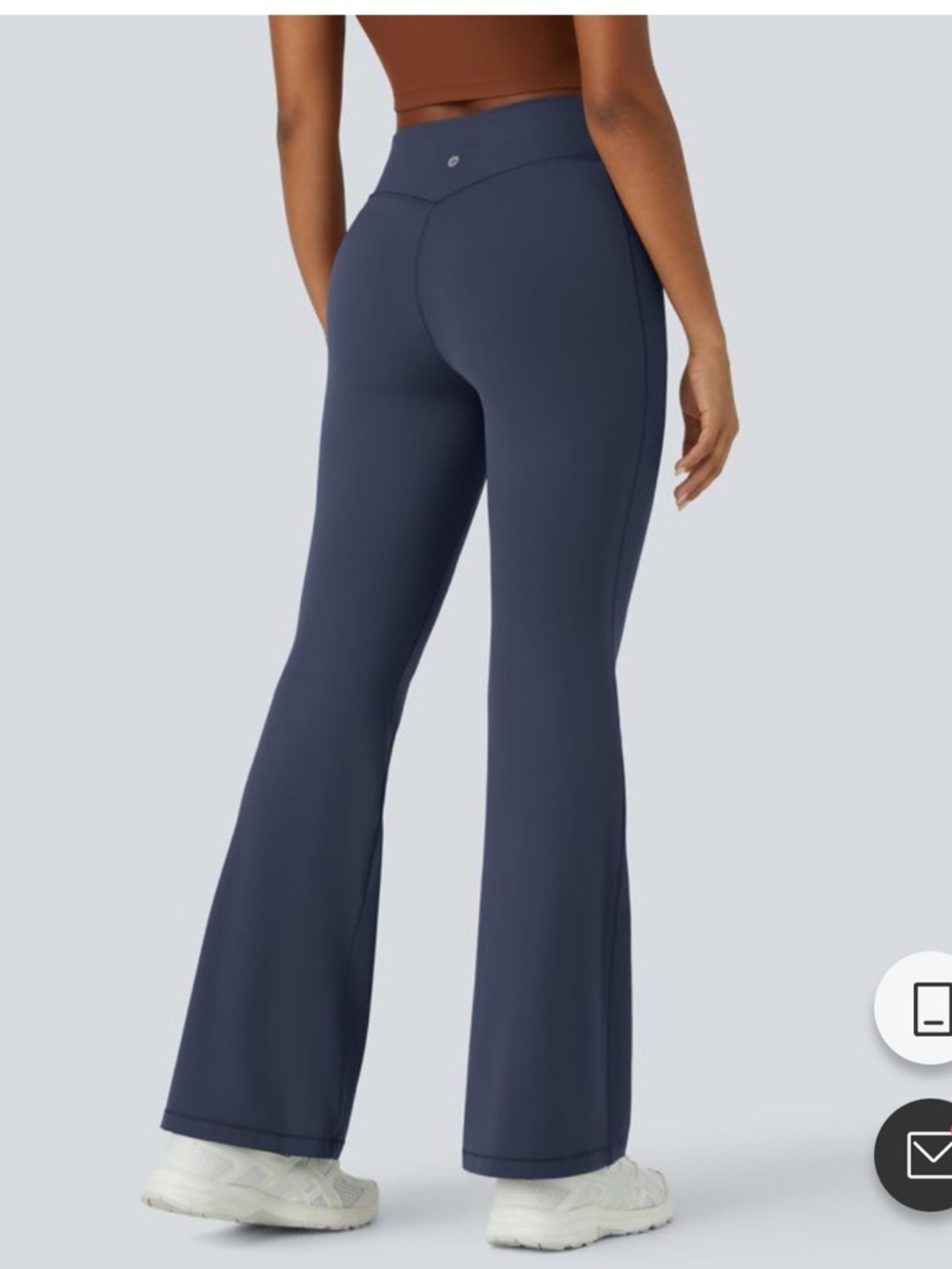 New without tag HALARA tummy control sculpting  side pocket flare legging indigo - Picture 3 of 8